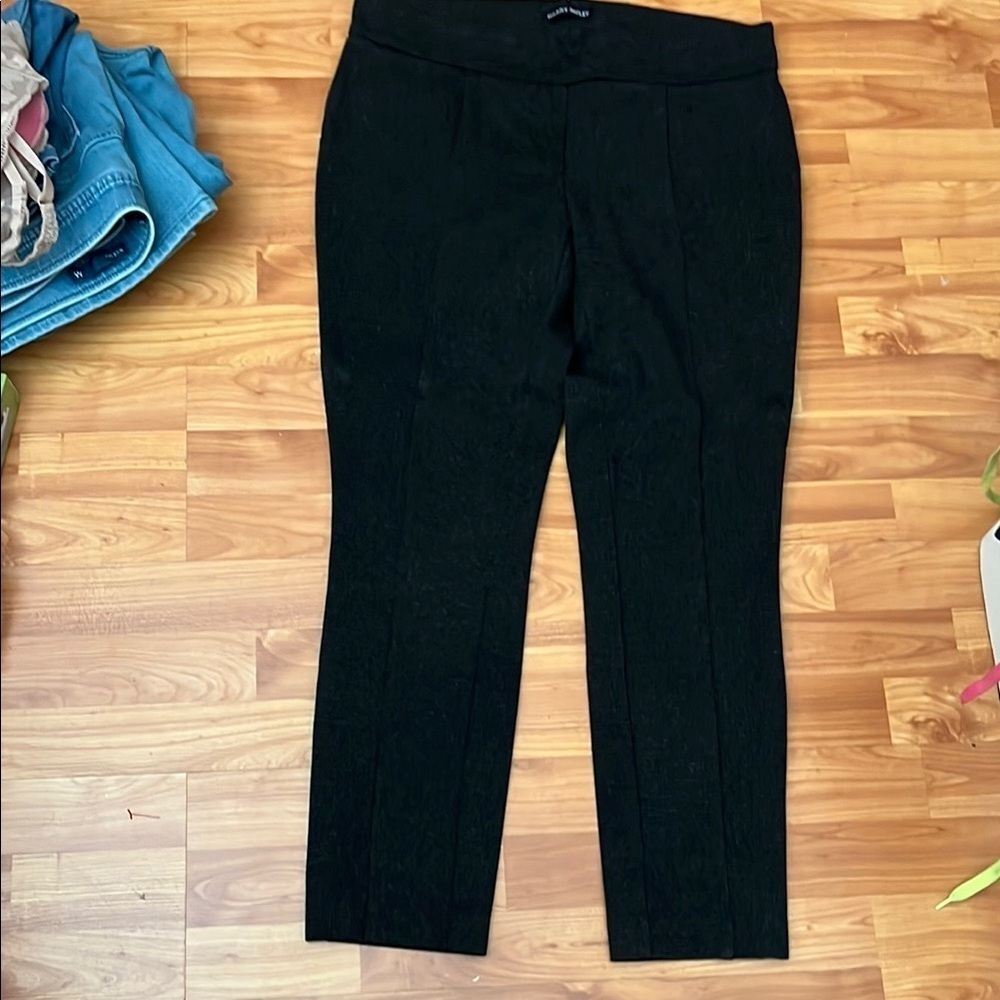 Hilary Radley Womens Leggings Stretch Pull On Size Large Dark Heather Gray